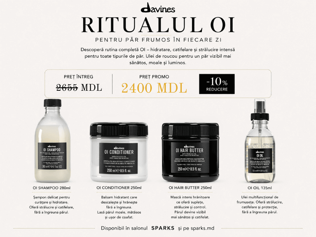 Set Davines OI Ritual Complet – Shampoo + Conditioner + Hair Butter + Oil 2200 MDL