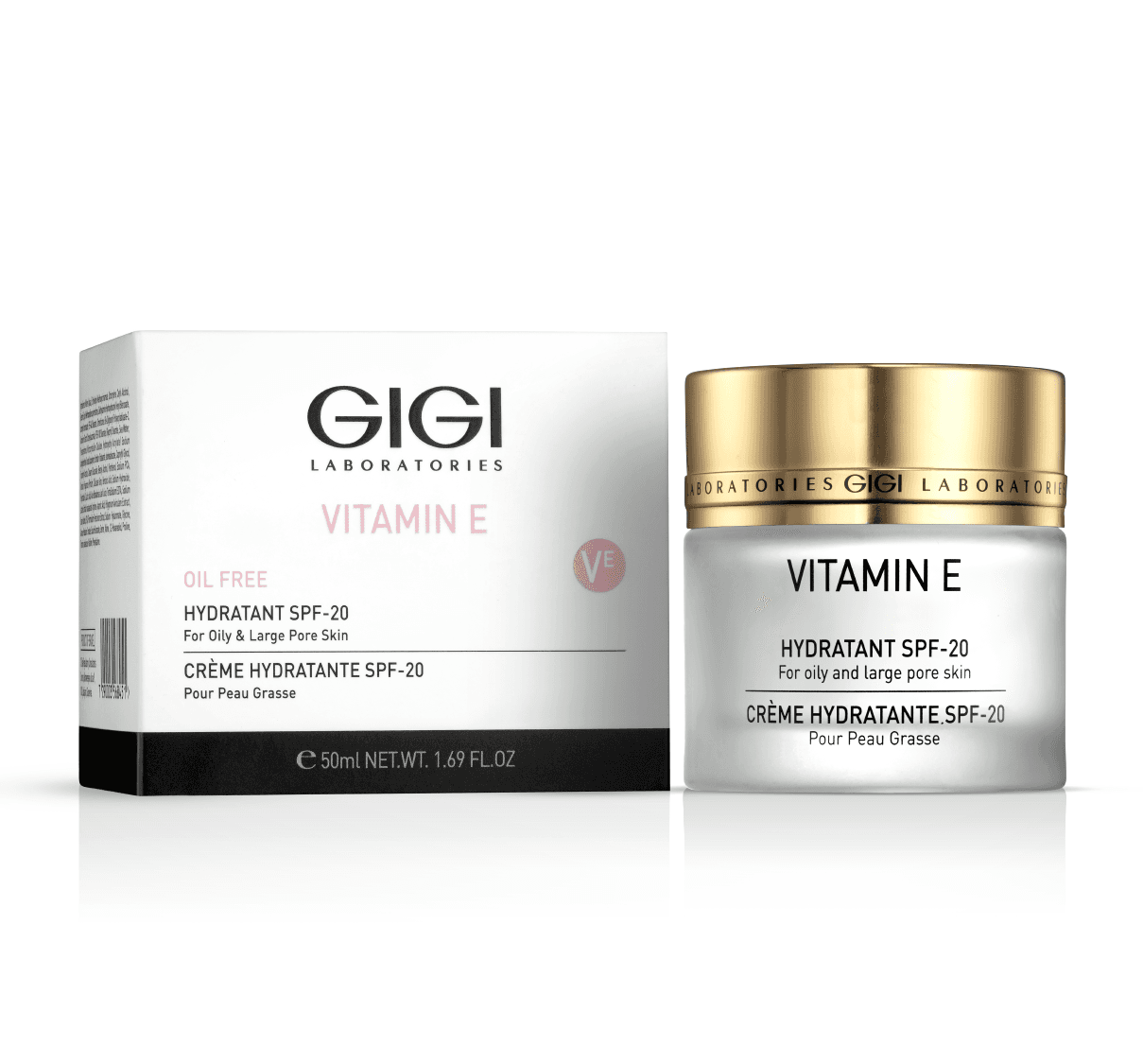 Vitamin E Hydratant For Oily Skin SPF 20 – cremă de zi hidratantă pentru ten gras cu protecție solară – 50ml